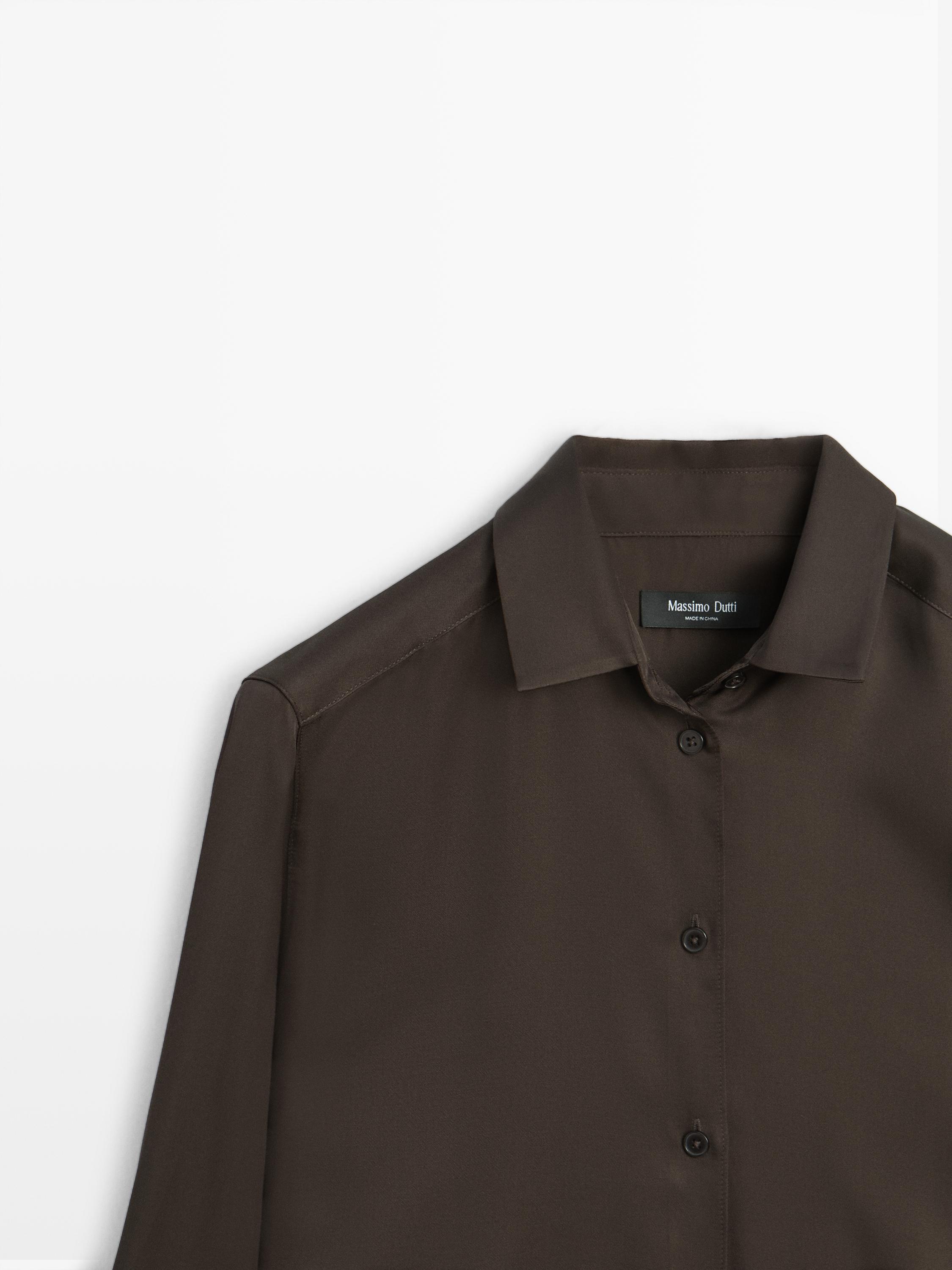 Flowing satin shirt